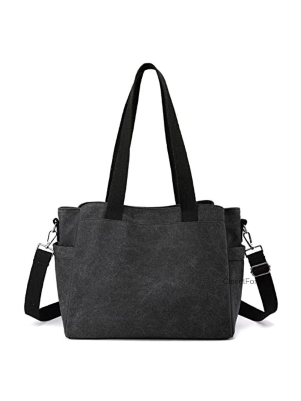 Canvas Shoulder Bag Crossbody Tote Hobo Purse with Pockets for Women